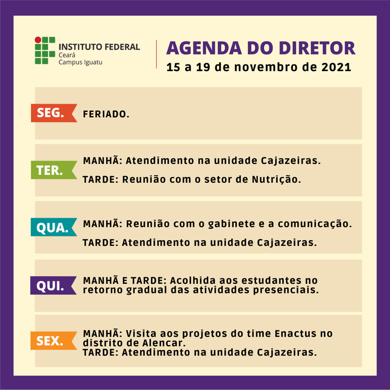 15 a 19 nov 2021