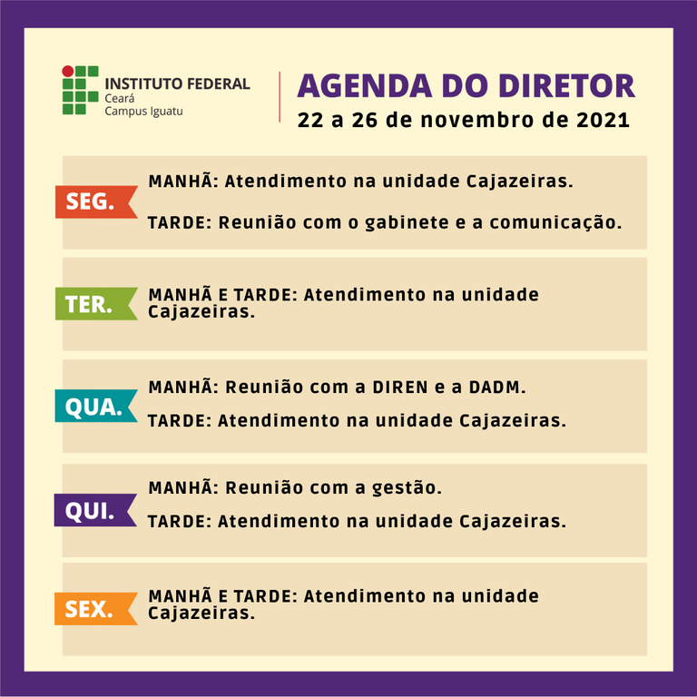 22 a 26 de novembro de 2021