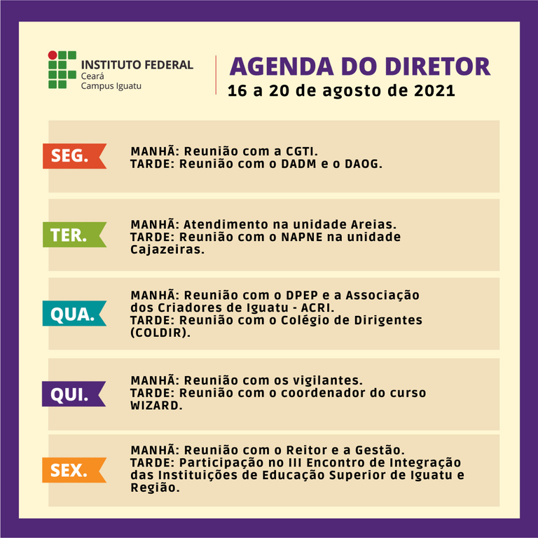 16 a 20 ago 2021