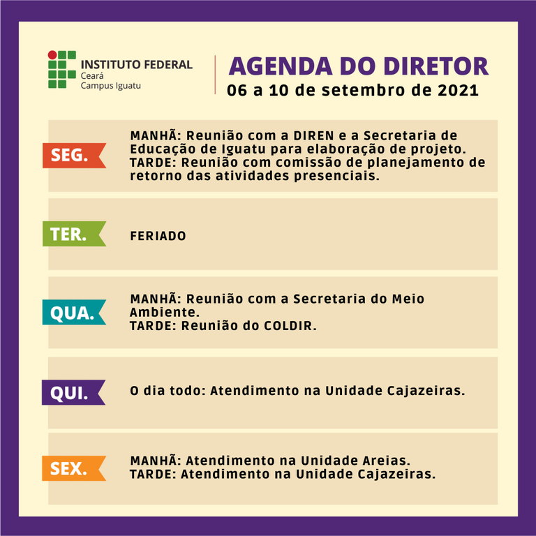 06 a 10 set 2021