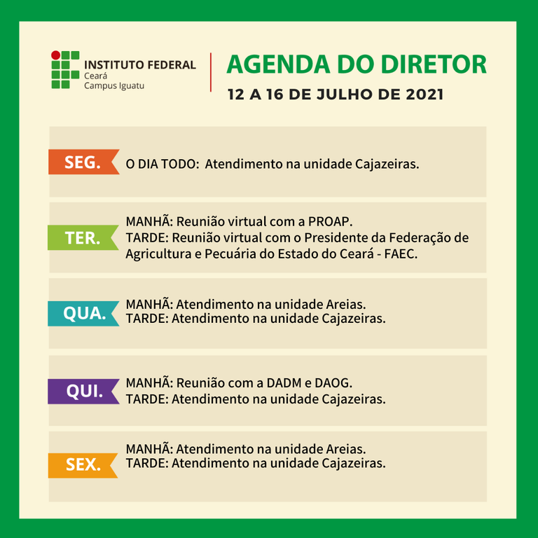 12 a 16 jul 2021