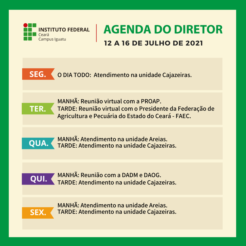 12 a 16 jul 2021