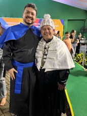 Breno Ursulino, novo diretor do campus Itapipoca, e o reitor Wally Menezes