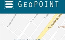 Print screen da tela inicial do aplicativo Geopoint