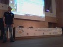 O aluno Josileudo Rodrigues durante apresentação do trabalho