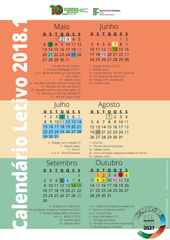Calendário letivo 2018.1_retificação 1