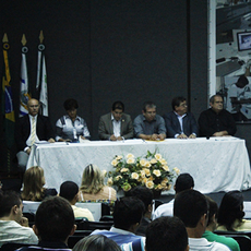 Autoridades acadêmicas prestigiam início de atividades dos mestrados (foto: Marcos Cortez)