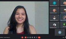 Krishna Hoana de Sousa Silva foi aprovada no mestrado em Matemática da Universidade Federal do ABC (UFABC) e teve que antecipar à colação de grau sendo a primeira estudante formada do curso. Imagem: captura de tela