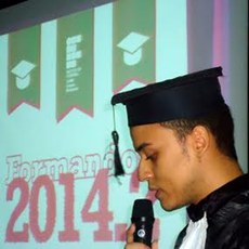 Tales Matheus Alves Valente, orador das turmas do ensino técnico.  Foto: Elieudo Nascimento