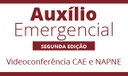 Auxílio emergencial, segunda edição. Videoconferência CAE E NAPNE. (Arte: Elieudo Nascimento)