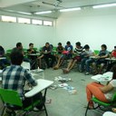 Oficina sobre orientação profissional realizada durante o projeto Juventudes em Movimento. Foto: Saulo Rêgo 