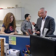 Comitiva de pesquisadores da Universidade de Stenden durante a visita 