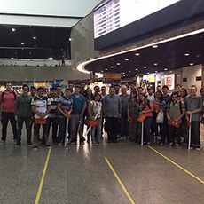 Delegação do IFCE foi prestigiada pelo reitor Virgílio Araripe no embarque