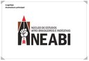 Logotipo do Neabi possui uma mão segurando uma flecha, simbolizando a luta dos indígenas e afrobrasileiros