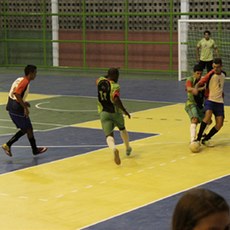 Alunos do IFCE durante jogo de futsal