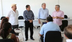 Reitor Virgílio Araripe e comitiva de gestores em visita à Fiocruz/CE