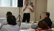 Régis Medeiros, secretário-executivo de Desenvolvimento Econômico do Ceará, durante palestra para os gestores do IFCE