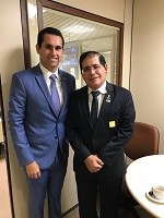 Deputado Domingos Neto, coordenador da bancada cearense e relator do OGU, durante audiência com o reitor