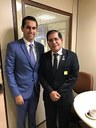 Deputado Domingos Neto, coordenador da bancada cearense e relator do OGU, durante audiência com o reitor