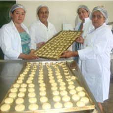 alunas do curso de panificação do Mulheres Mil (foto: divulgação)