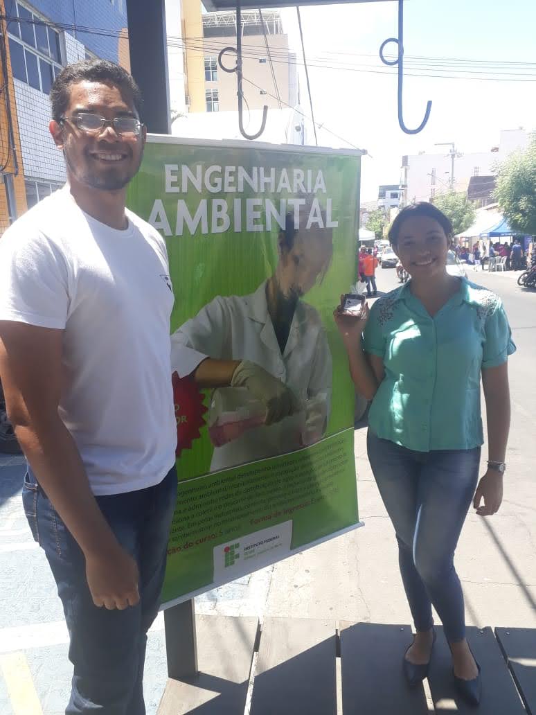 Estudantes do curso de Engenharia Ambiental e Sanitária