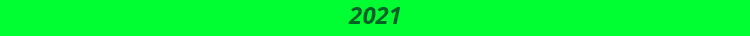 Imagem com fundo verde neon e o texto "2021" em verde escuro