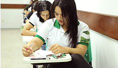 Vestibular estudante prova sala de aula