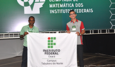 Francicleudo Chaves participou da OMIF 2018 acompanhado pelo professor Renivaldo Sena.