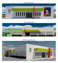 Projeto da fachada do novo restaurante acadêmico do campus Tabuleiro do Norte 