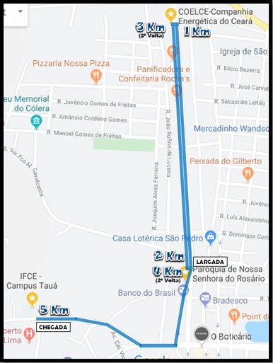 percurso corrida