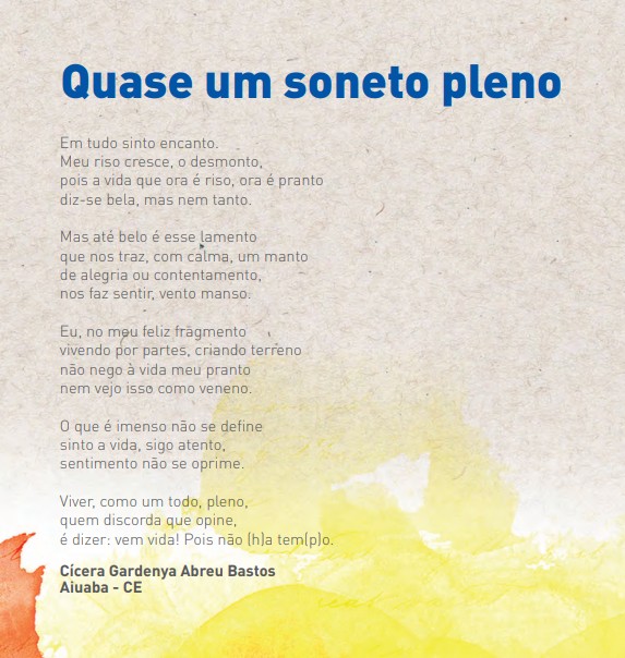 Poema Quase um soneto pleno Poema Quase um soneto pleno