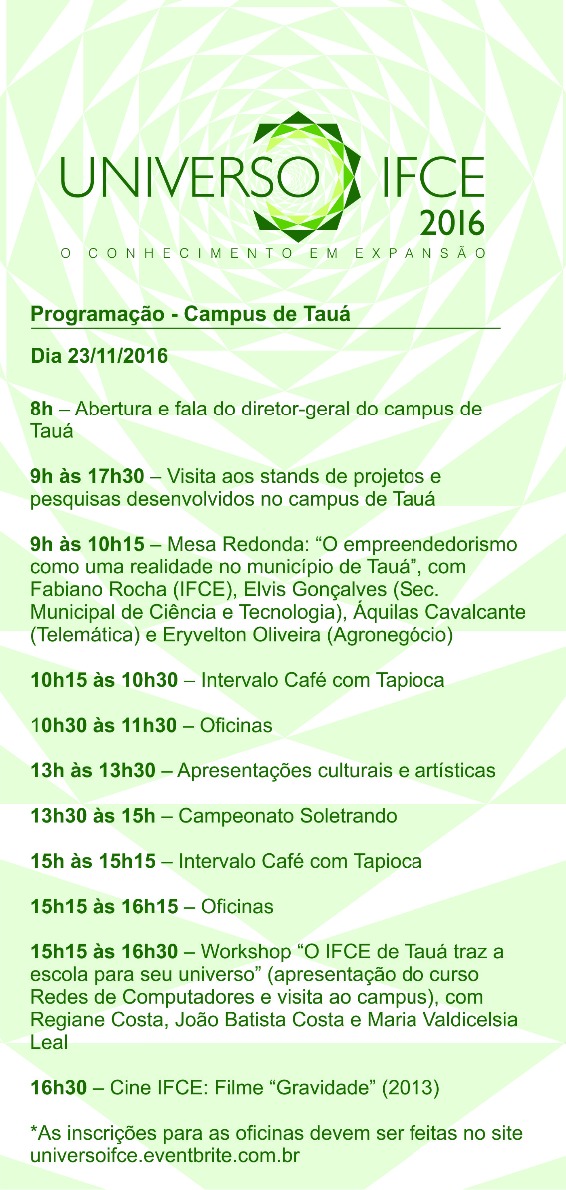 Programação 23/11