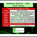 Cronograma processo seletivo 2025.1