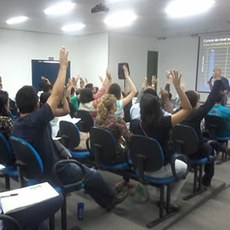 Auditório do campus de Tauá com representantes da sociedade na escolha de novos cursos para a região dos Inhamuns