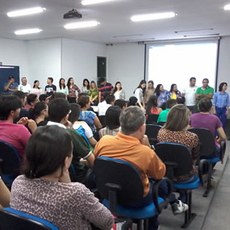 Servidores do campus de Tauá recepcionam alunos de Telemática e Agronegócio