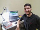 Estudante em seu escritório