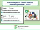 Quadro com horários das ambientações