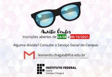 Cartaz sobre Auxílio óculos