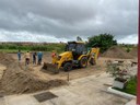 Início das obras do estacionamento e do novo bloco