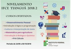 Cartaz dos cursos de nivelamento