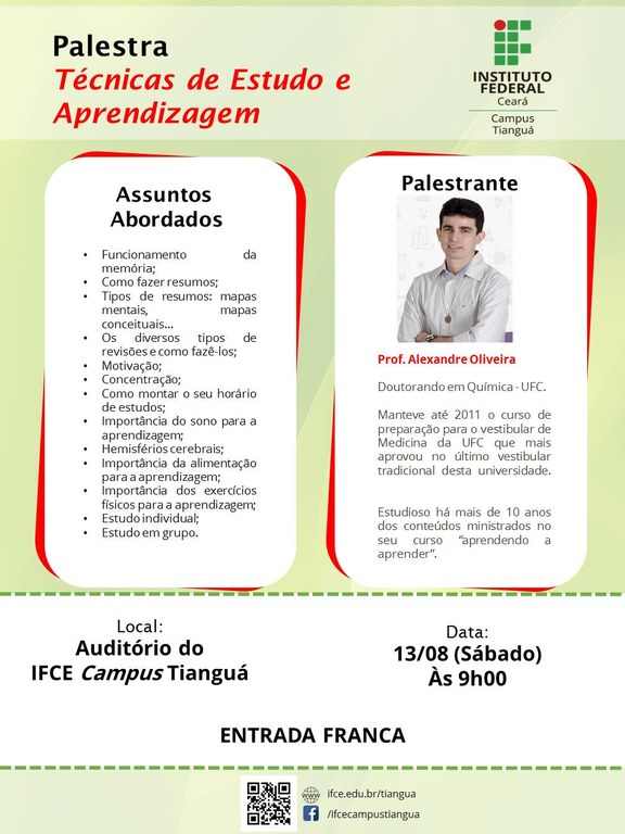 Cartaz sobre evento de aprendizagem