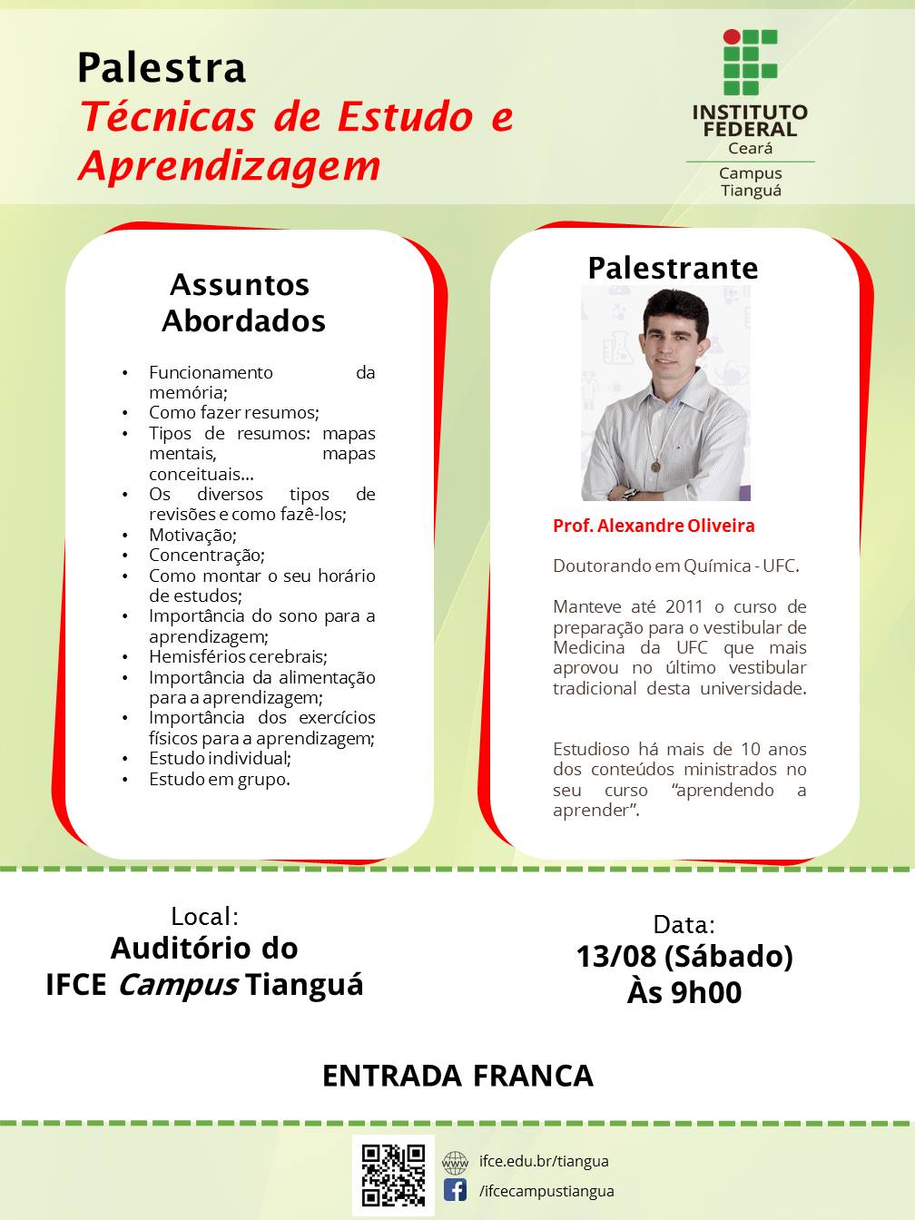 Cartaz sobre evento de aprendizagem