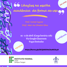 Cartaz do curso