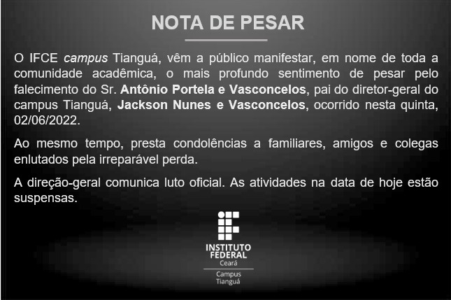 Nota de Pesar Nota de Pesar